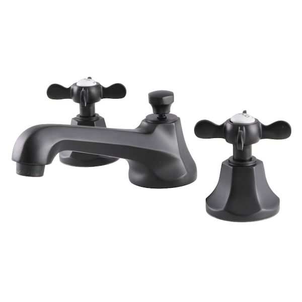 Kingston Brass KS4460BEX Essex 8" Widespread Bathroom Faucet, Matte Black KS4460BEX - main